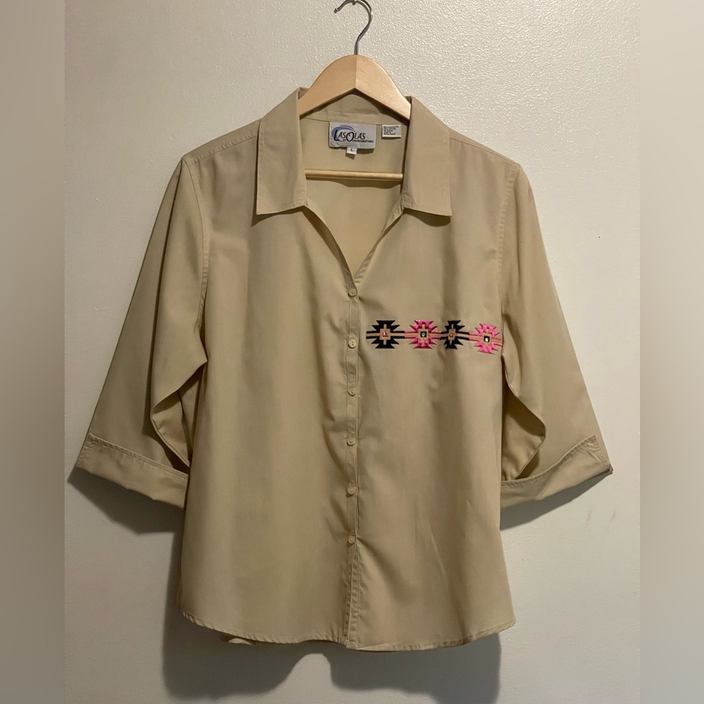 LasOlas 3/4 length sleeve top